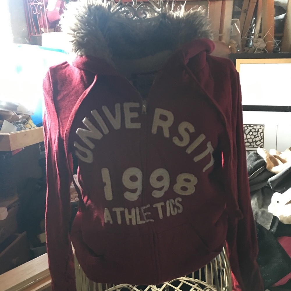 Red fleece jacket